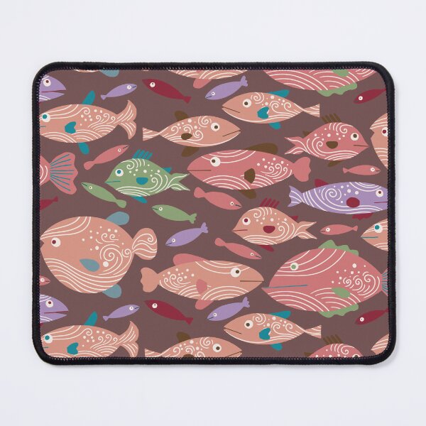 Item preview, School of Spiral Fish [red on dark red] designed and sold by Aia UENO design.