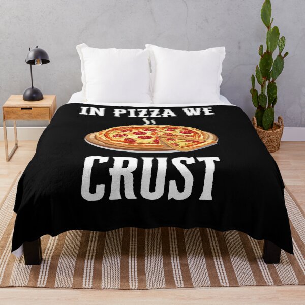 Item preview, In pizza we crust funny pizza pun designed and sold by MumMadeDesigns.