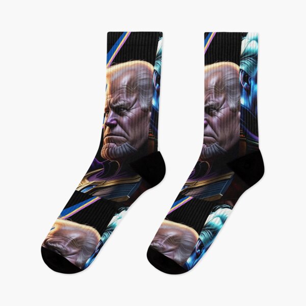 Item preview, Captain Donald Trump VS Thanos Biden #1 Trumps New America designed and sold by CaptainTrump.