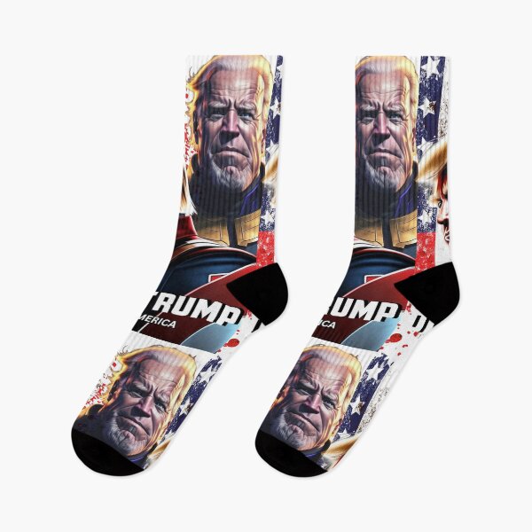 Item preview, Captain Donald Trump VS Thanos Biden #2 Trumps New America designed and sold by CaptainTrump.