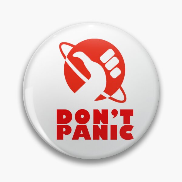 Item preview, Don't Panic (Red) designed and sold by thefandomfiend.