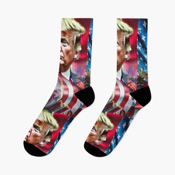 Item preview, Captain Donald Trump VS Thanos Biden #5 Trumps New America designed and sold by CaptainTrump.