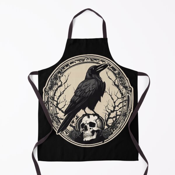 Item preview, Vintage black crow on skull Celtic goddess legend designed and sold by headpossum.