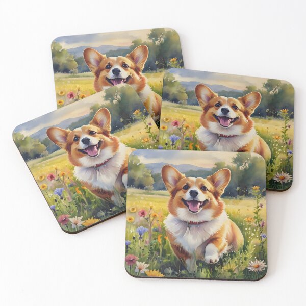 Item preview, Corgi In The Meadows  designed and sold by VividDreamz.
