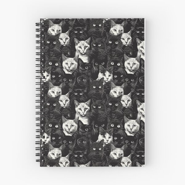 Item preview, Feline Elegance: Serene Patterns in Monochrome designed and sold by cruzjone.