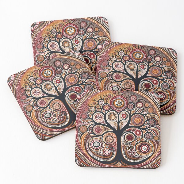 Item preview, Australian-Inspired Dot Art (Tree) designed and sold by PinUpPizzazz.