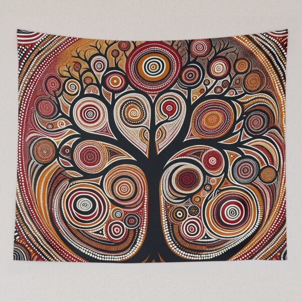 Item preview, Australian-Inspired Dot Art (Tree) designed and sold by PinUpPizzazz.