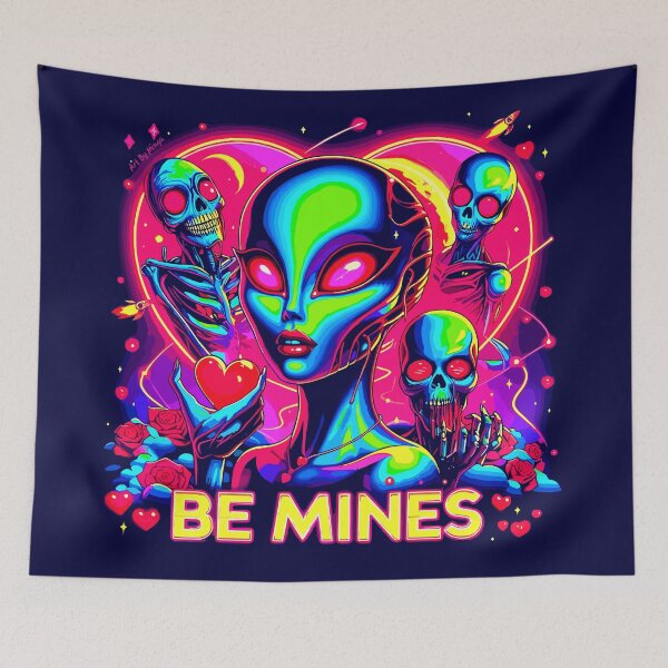 Item preview, Art By Minga Be Mines Aliens and skeletons design designed and sold by Artbyminga.