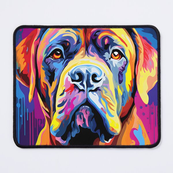 Item preview, Mastiff dog portraits drawing. animal colorful. Animal throw pillow. designed and sold by formform.