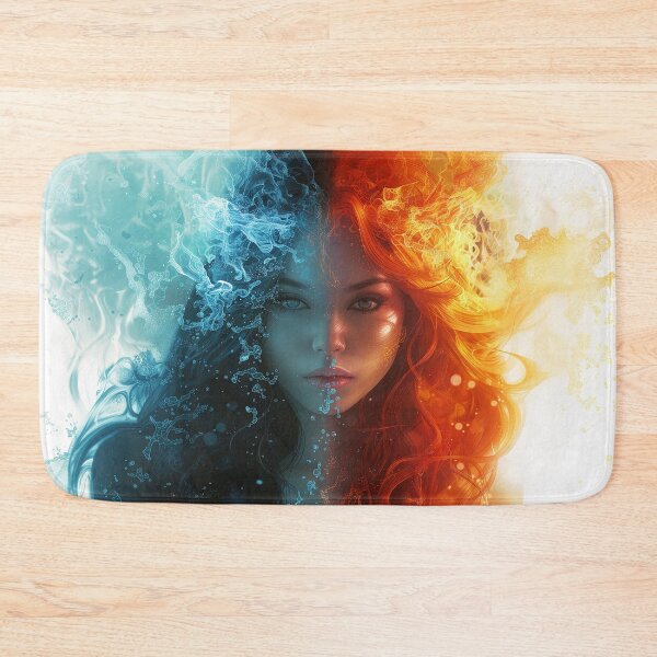 Item preview, Ethereal Fire-Ice Portrait designed and sold by Catloaf Art.