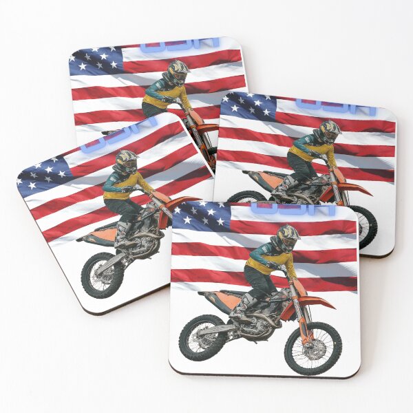 Item preview, motocross with USA flag in the background designed and sold by jeison450.