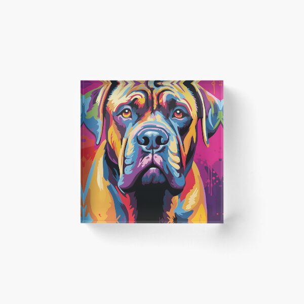 Item preview, Mastiff dog portraits drawing. animal colorful. Animal throw pillow.  designed and sold by formform.