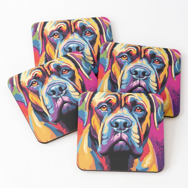 Item preview, Mastiff dog portraits drawing. animal colorful. Animal throw pillow.  designed and sold by formform.