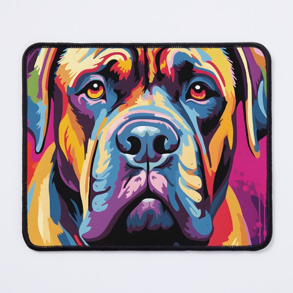 Item preview, Mastiff dog portraits drawing. animal colorful. Animal throw pillow. designed and sold by formform.