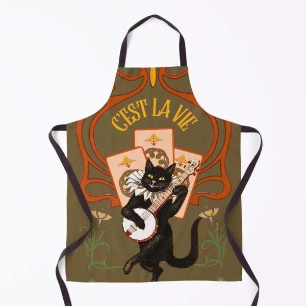 Item preview, Art Deco C'est La Vie Cat Wall Art Design Sticker Shirt Hats designed and sold by nikkyromoz.