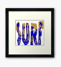 Surf (Blue Palms) Framed Print