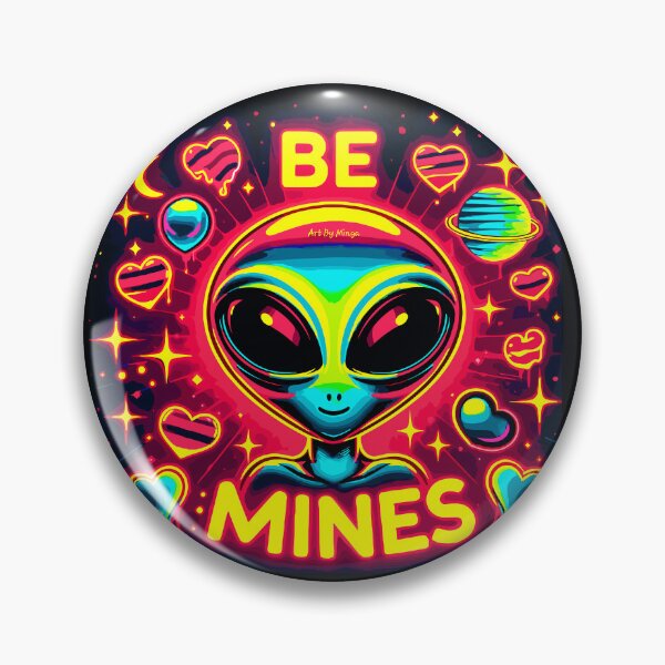 Artikelvorschau, Kunst von Minga Be Mines Neonrotes Alien-Design entworfen und verkauft von Artbyminga.