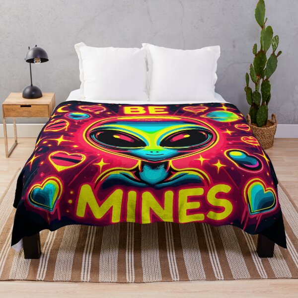Item preview, Art By Minga Be Mines Neon Red Alien design designed and sold by Artbyminga.