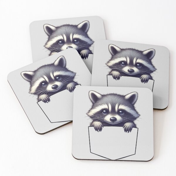 Item preview, Co Pilot - Raccoon in Pocket ADORABLE designed and sold by Mr. Kidz LLC.