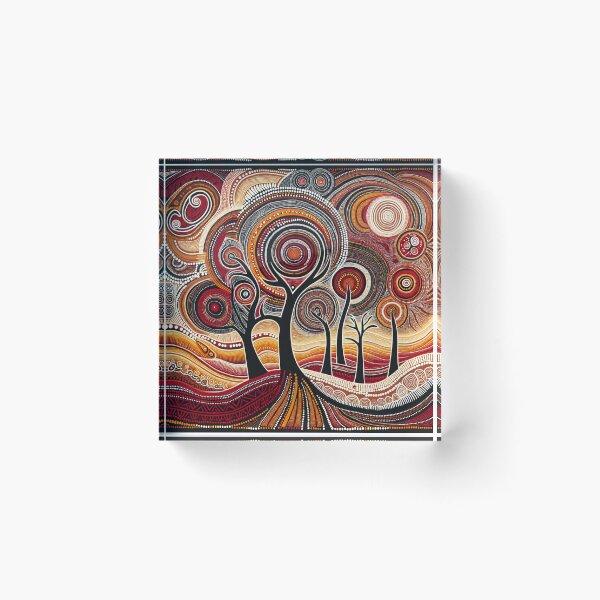 Item preview, Australian-Inspired Dot Art (Trees) designed and sold by PinUpPizzazz.