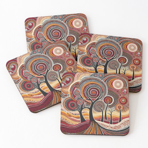 Item preview, Australian-Inspired Dot Art (Trees) designed and sold by PinUpPizzazz.