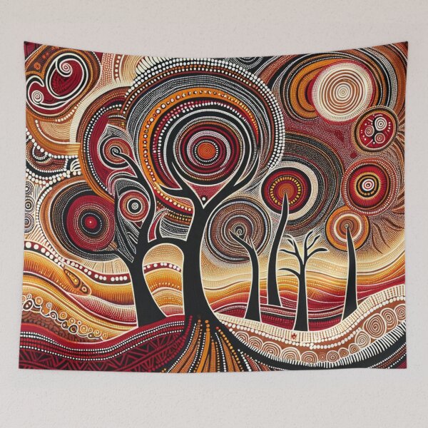 Item preview, Australian-Inspired Dot Art (Trees) designed and sold by PinUpPizzazz.