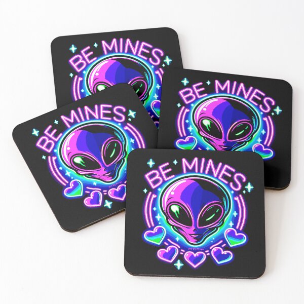 Item preview, Art By Minga Be Mines Neon Purple Alien design designed and sold by Artbyminga.