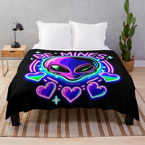 Item preview, Art By Minga Be Mines Neon Purple Alien design designed and sold by Artbyminga.