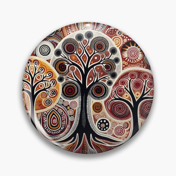 Item preview, Australian-Inspired Dot Art (Trees) designed and sold by PinUpPizzazz.
