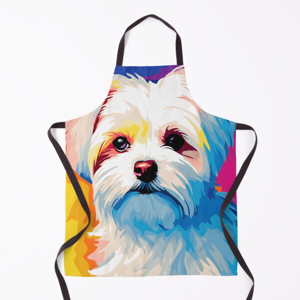 Item preview, maltese dog portraits drawing. animal colorful. Animal throw pillow.  designed and sold by formform.