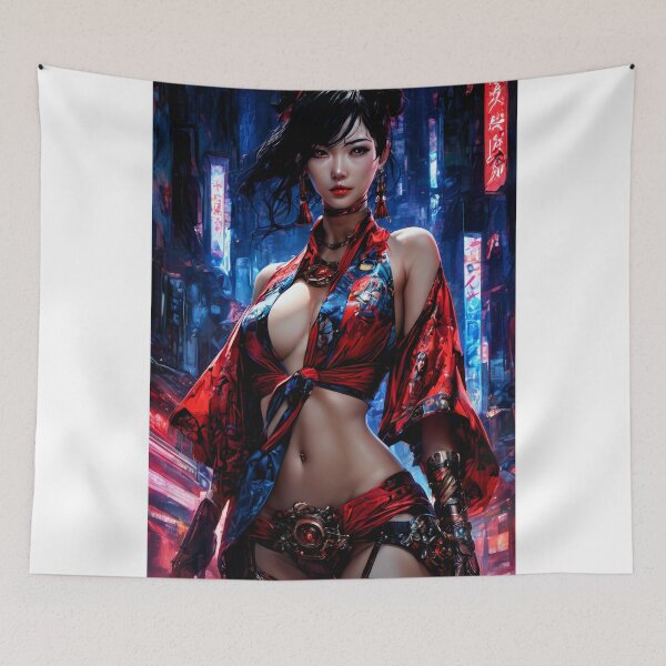 Item preview, Beautiful Cyber Geisha in Shiny Kimono designed and sold by NPC-Trader.