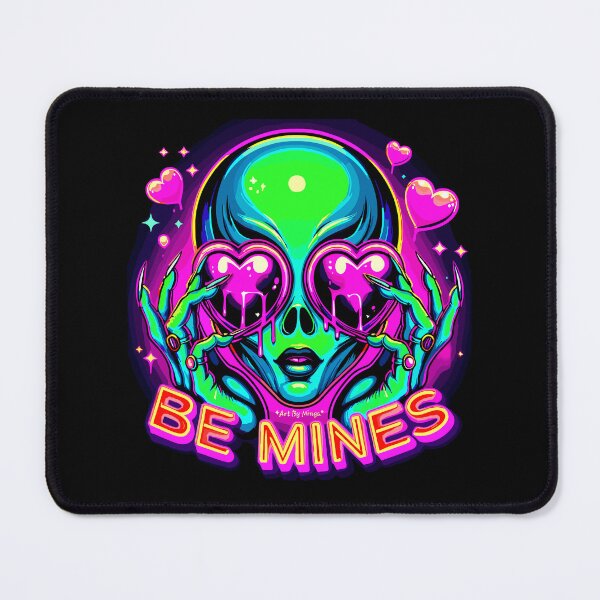 Item preview, Art By Minga Be Mines Alien Heart Eyes design designed and sold by Artbyminga.