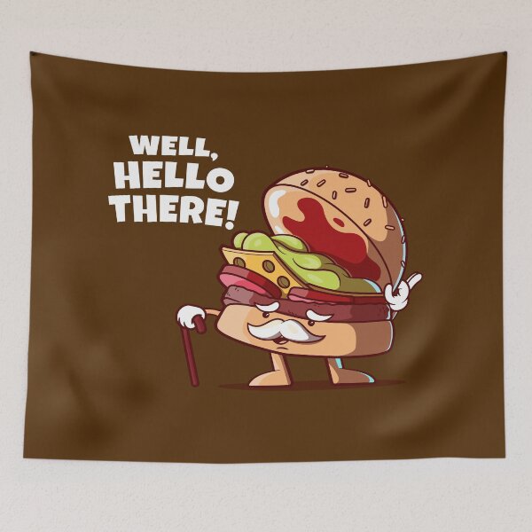 Item preview, Gentleman hamburger greets you (on dark colors) designed and sold by messy-nessie.