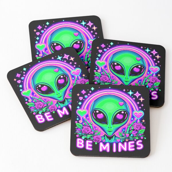 Item preview, Art By Minga Be Mines Alien and Flowers design designed and sold by Artbyminga.