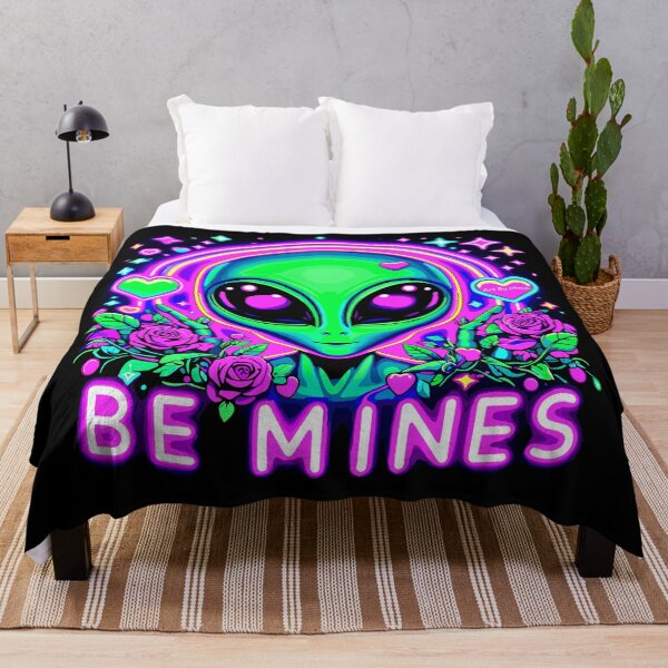 Item preview, Art By Minga Be Mines Alien and Flowers design designed and sold by Artbyminga.