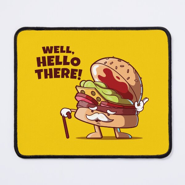 Item preview, Gentleman hamburger greets you (on light colors) designed and sold by messy-nessie.