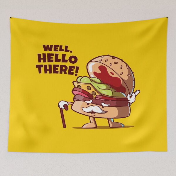 Item preview, Gentleman hamburger greets you (on light colors) designed and sold by messy-nessie.