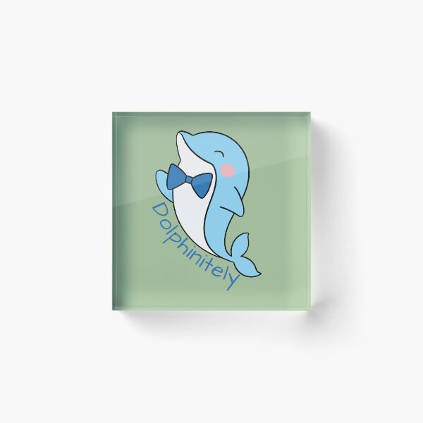 Item preview, Dolphinitely Adorable - Cute Blue Dolphin with Bowtie designed and sold by Hill Strom.
