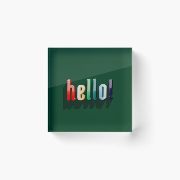 Item preview, 3D typography with a 'hello' shadow designed and sold by trepiu.