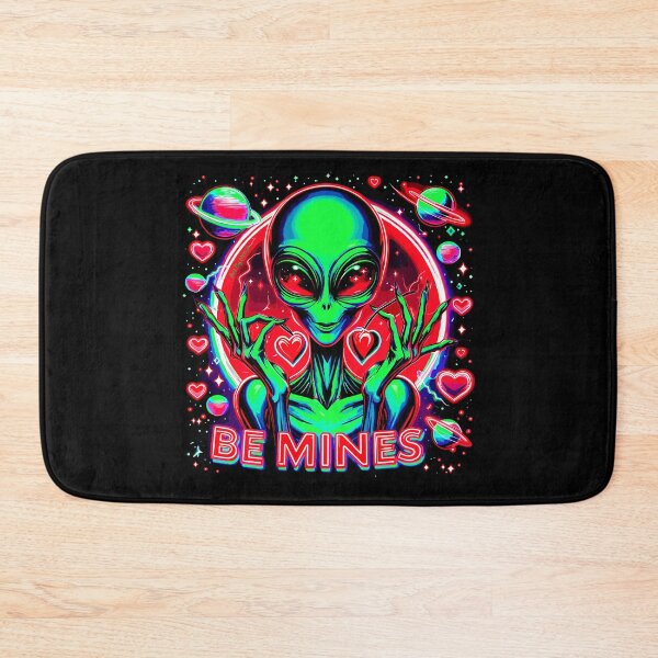 Item preview, Art By Minga Be Mines Neon Green Alien design designed and sold by Artbyminga.