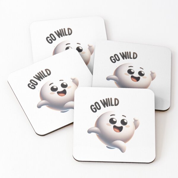 Item preview, Go Wild - Adorable Animated Ghost Sticker for Fun Expressions designed and sold by Ajay GB.
