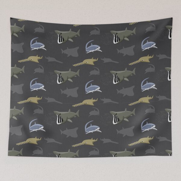 Item preview, Sharks Basking Sawshark Thresher Cartoon Pattern 2 designed and sold by SUPERHERON.
