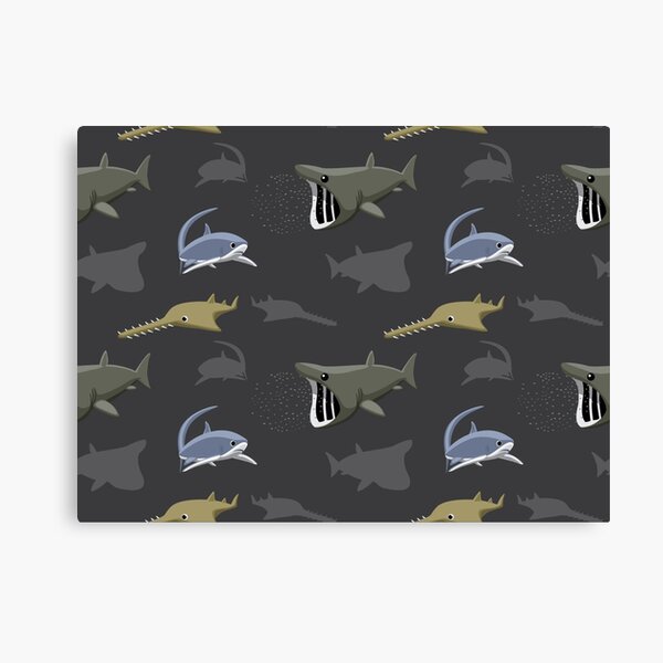 Item preview, Sharks Basking Sawshark Thresher Cartoon Pattern 2 designed and sold by SUPERHERON.