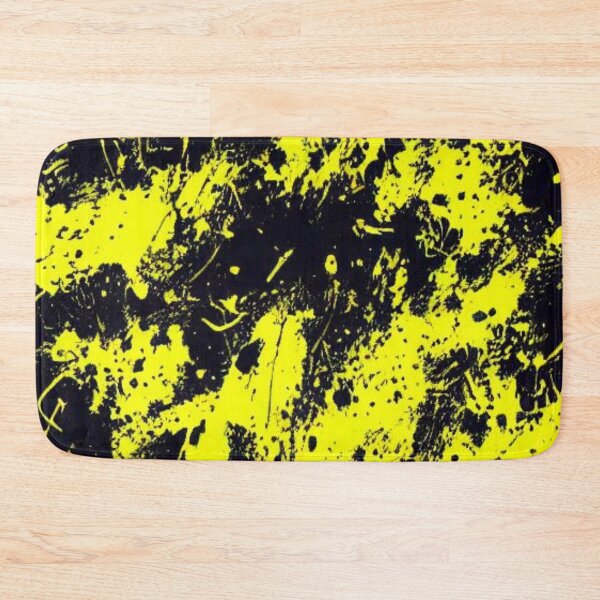 Item preview, Abstract Black and Yellow Paint Splatters designed and sold by calibrit.