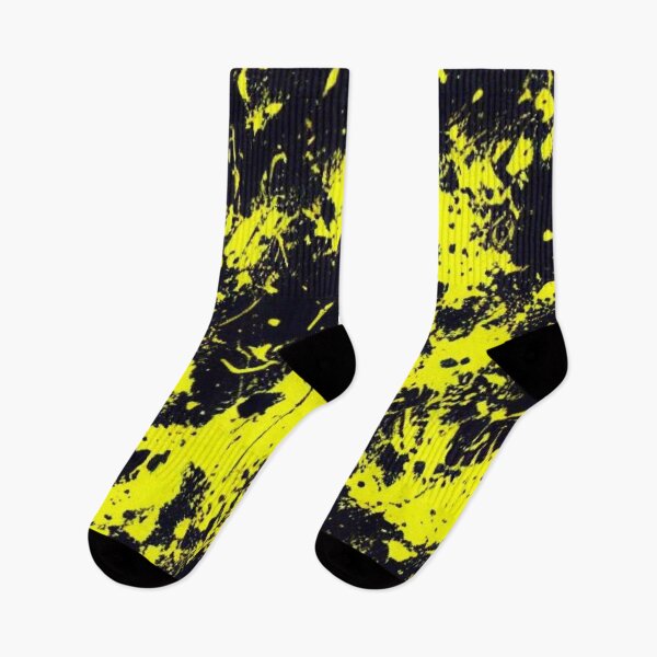 Item preview, Abstract Black and Yellow Paint Splatters designed and sold by calibrit.
