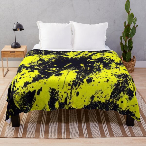 Item preview, Abstract Black and Yellow Paint Splatters designed and sold by calibrit.