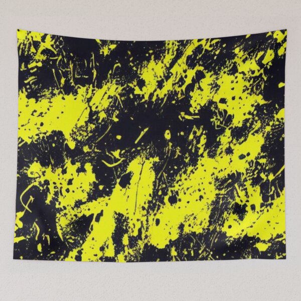 Item preview, Abstract Black and Yellow Paint Splatters designed and sold by calibrit.