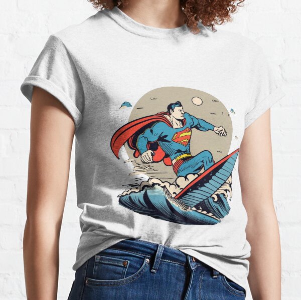 T shirt moulant clearance superman