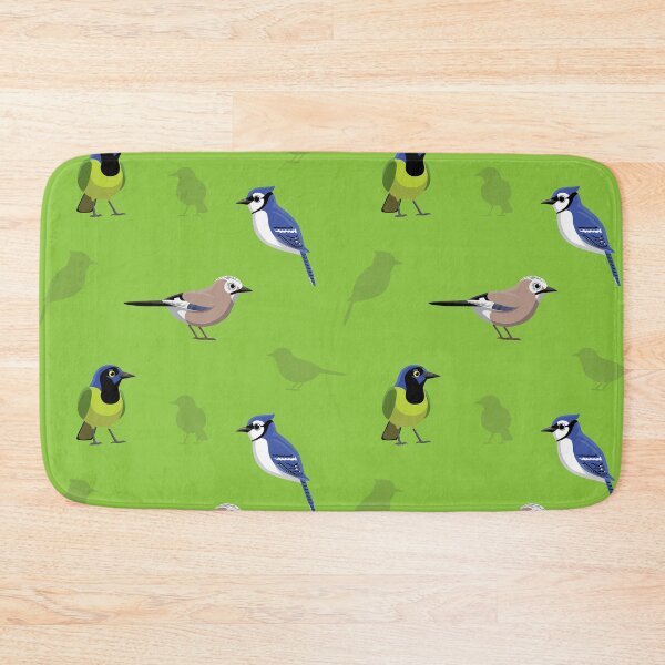 Item preview, Bird Jay Blue Eurasian Green Cartoon Pattern designed and sold by SUPERHERON.