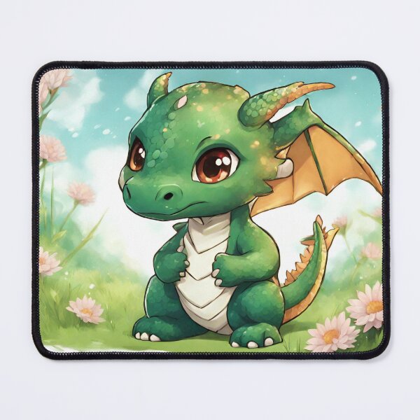 Artikelvorschau, Entzückender Kawaii grüner Drache entworfen und verkauft von Creative Zense™.